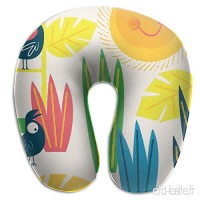 Travel Pillow Toucan Memory Foam U Neck Pillow for Lightweight Support in Airplane Car Train Bus - B07VD4C9LV